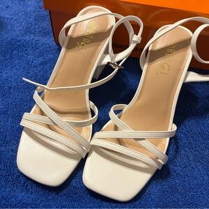 Women's White Strappy Sandals